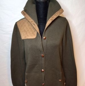 Ralph Lauren Dark Green knit cardigan Size L